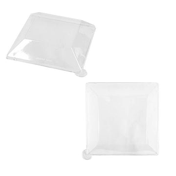 Coperchio rettangolare di plastica trasparente